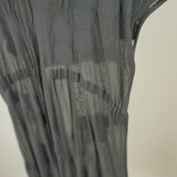 Sarah Pacini Grey Geometric Mesh-Knit Dress - Picture 4 of 6